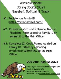 Spring Sports - Important Dates